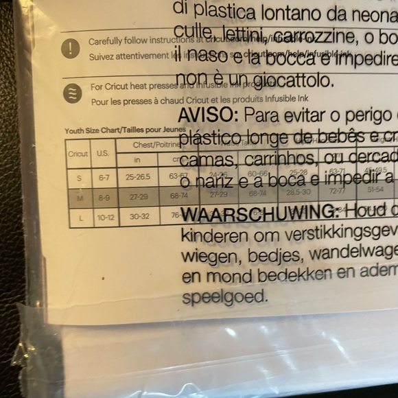 LOT of 4: Cricut Infusible Ink (sublimation) Youth Large blank, white shirts. - Picture 3 of 3